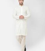 DEYANN Embroidered Chikankari white Color Kurta with white Color Trouser Set