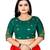 Women/Girls Ethnic Unstitched Malay Satin Cotton Blouse with Heavy Embroidery Work