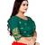 Women/Girls Ethnic Unstitched Malay Satin Cotton Blouse with Heavy Embroidery Work