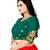 Women/Girls Ethnic Unstitched Malay Satin Cotton Blouse with Heavy Embroidery Work
