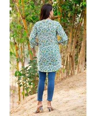 Cotton Hand Block Floral Print Kurta 2