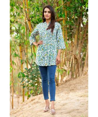 Cotton Hand Block Floral Print Kurta 3
