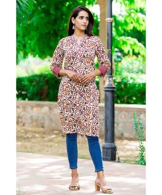 Cotton Hand Block Print Multicolor Kurta 3