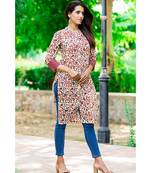 Cotton Hand Block Print Multicolor Kurta