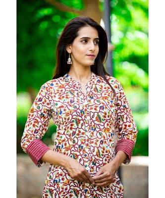 Cotton Hand Block Print Multicolor Kurta 5