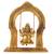 Vintage Gulley White Metal Golden Oxidized Ganesha on Swing Decorative Diwali Home Decoration & Gift Item I Ganpati