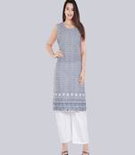 Women Rayon Zig-Zag Printed Kurti and Palazzo