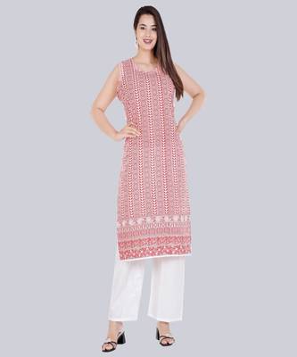 Women Rayon Zig-Zag Printed Kurti and Palazzo 1