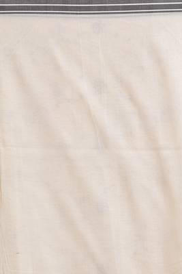 Tan hand woven cotton saree with blouse 5