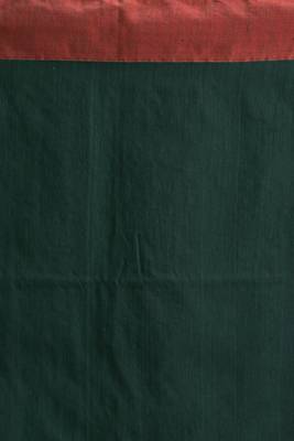 Green hand woven cotton saree with blouse 5
