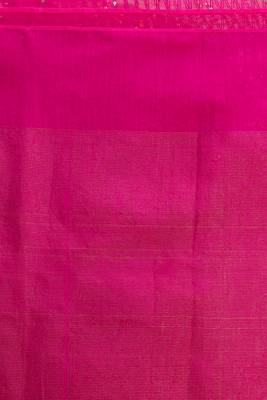 Pink hand woven art silk saree with blouse 5