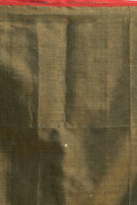 Gold hand woven art silk saree with blouse 5