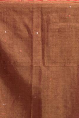 Maroon hand woven art silk saree with blouse 5