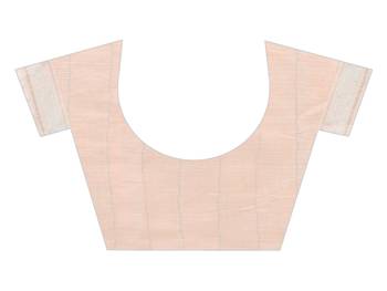 Pink embroidered cotton saree with blouse 3