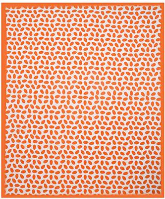 Orange 104 TC Cotton Printed Double Bedsheet with 2 Pillow Covers 2