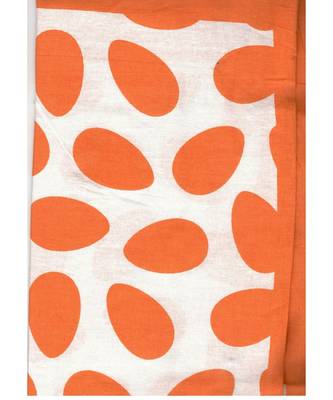 Orange 104 TC Cotton Printed Double Bedsheet with 2 Pillow Covers 3