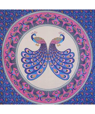 Blue 104 TC Cotton Printed Double Bedsheet with 2 Pillow Covers 3