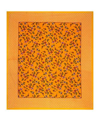 Yellow 104 TC Cotton Printed Double Bedsheet with 2 Pillow Covers 4