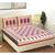 Red 104 TC Cotton Printed Double Bedsheet with 2 Pillow Covers