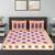 Red 104 TC Cotton Printed Double Bedsheet with 2 Pillow Covers