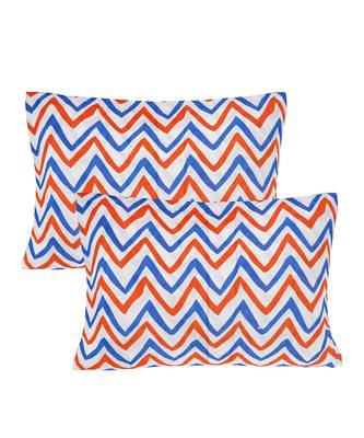 Orange 104 TC Cotton Printed Double Bedsheet with 2 Pillow Covers 3