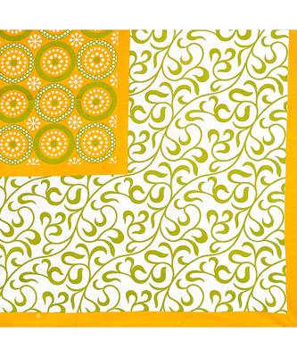 Yellow 104 TC Cotton Printed Double Bedsheet with 2 Pillow Covers 5