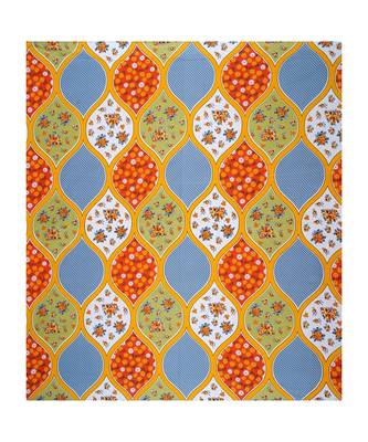 Orange 104 TC Cotton Printed Double Bedsheet with 2 Pillow Covers 4