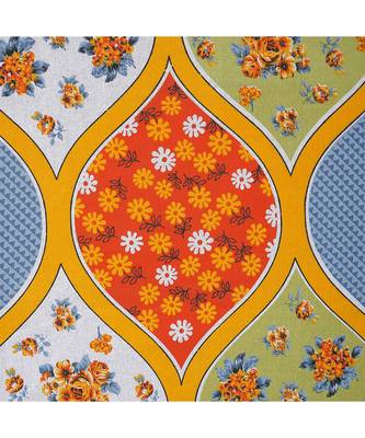 Orange 104 TC Cotton Printed Double Bedsheet with 2 Pillow Covers 5