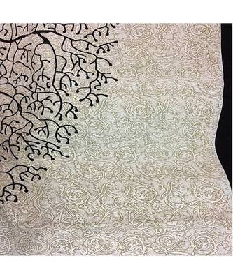 Beige 104 TC Cotton Printed Double Bedsheet with 2 Pillow Covers 2