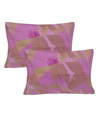 Purple 104 TC Cotton Printed Double Bedsheet with 2 Pillow Covers 3