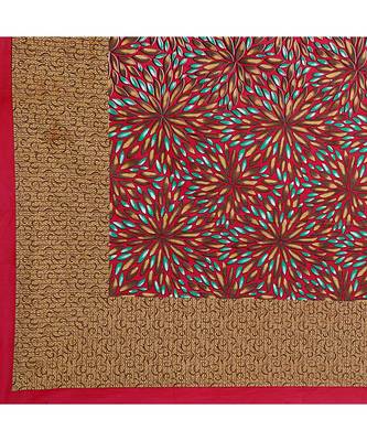 Red 104 TC Cotton Printed Double Bedsheet with 2 Pillow Covers 5
