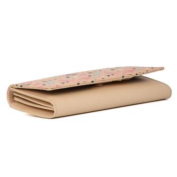 myDsGifts Women's Hand Wallet / Clutch  Ladies Hand Purse Printed PU Leather (Cream, Single Wallet) 3