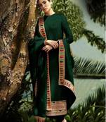 Green embroidered faux georgette salwar