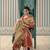 Beige woven chiffon saree with blouse