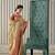 Beige woven chiffon saree with blouse