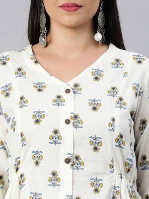 White printed cotton tunics 5