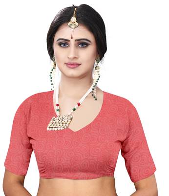 Jheenu Women's Weightless Gajri Printed Saree with Blouse  3
