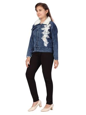 Blue
 printed cotton girls-jackets-coats 3