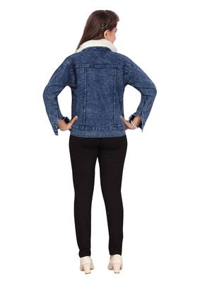Blue
 printed cotton girls-jackets-coats 4