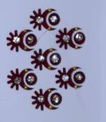7maroon bindi moon shape