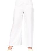 White plain cotton trousers
