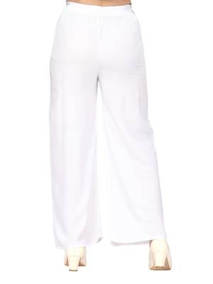 White plain cotton trousers
 4