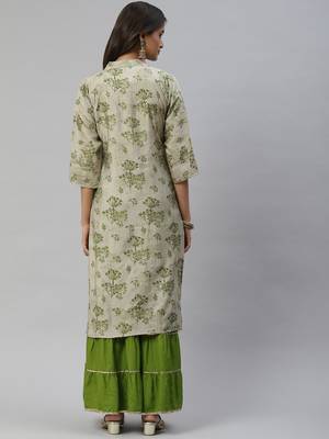 Green printed cotton ethnic-kurtis 4