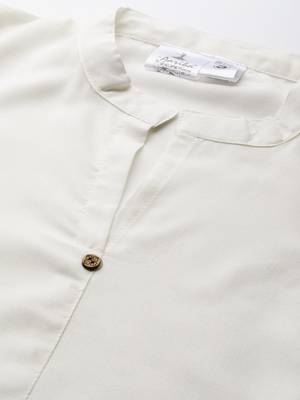 White plain cotton ethnic-kurtis 5
