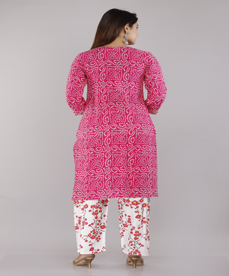 Women Rayon Bandhni Printed Kurti and Paint 2