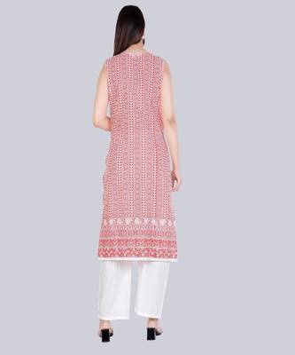 Women Rayon Zig-Zag Printed Kurti and Palazzo 2