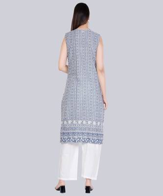Women Rayon Zig-Zag Printed Kurti and Palazzo 2
