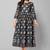 Mohvogue Women's Teal Floral Print Rayon Dress
