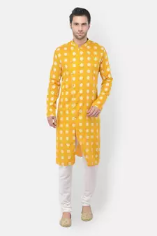 Tabard Kurta and Churidar Set For Men