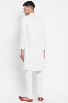 White plain pure viscose rayon men-kurtas